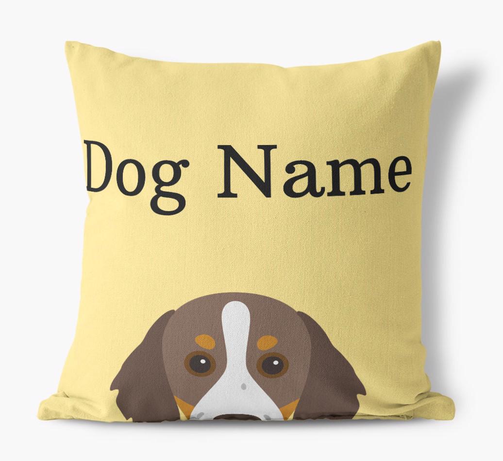 {dogsName}'s Icon & Name: Personalized {breedFullName} Canvas Pillow