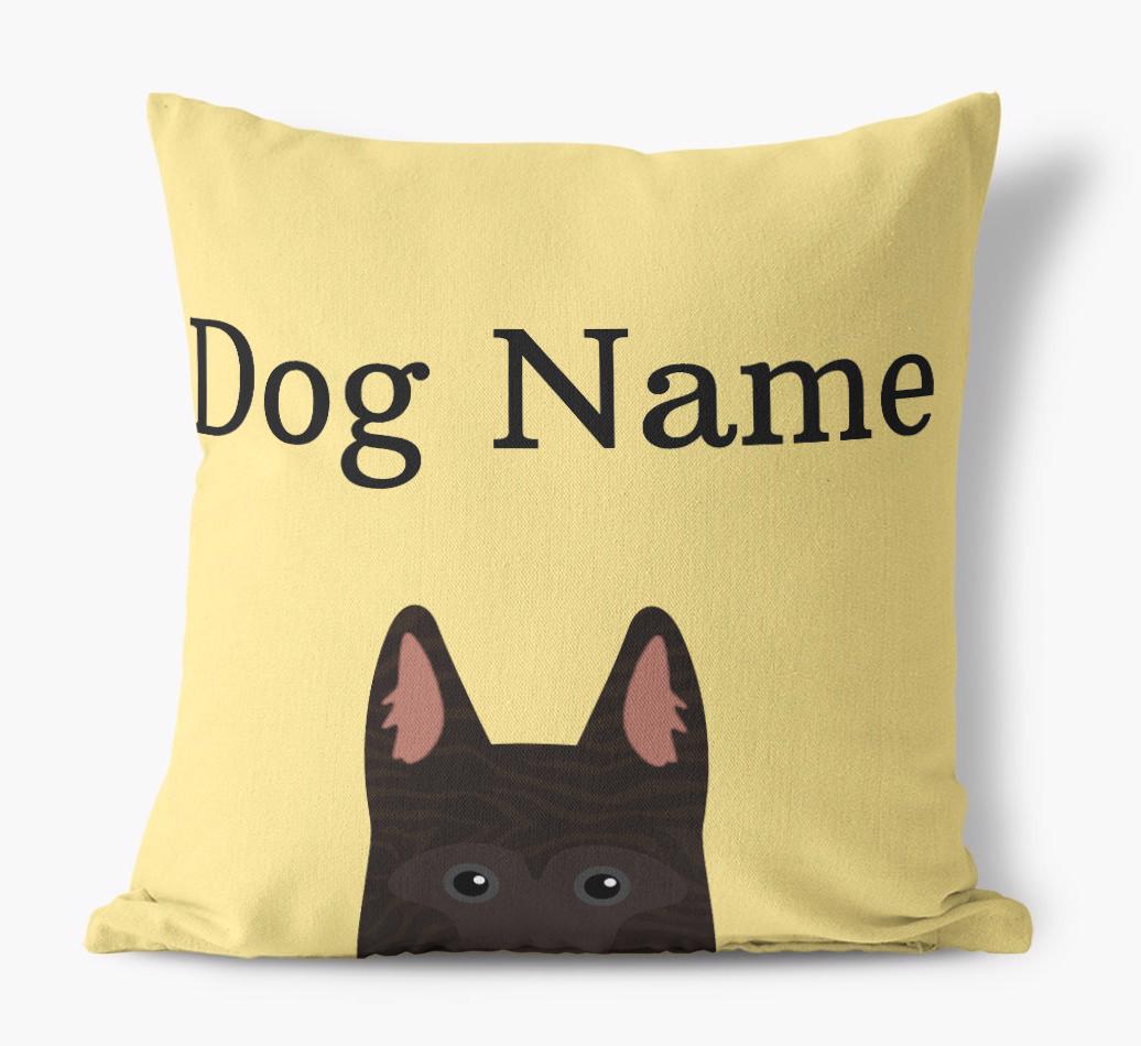 {dogsName}'s Icon & Name: Personalized {breedFullName} Canvas Pillow