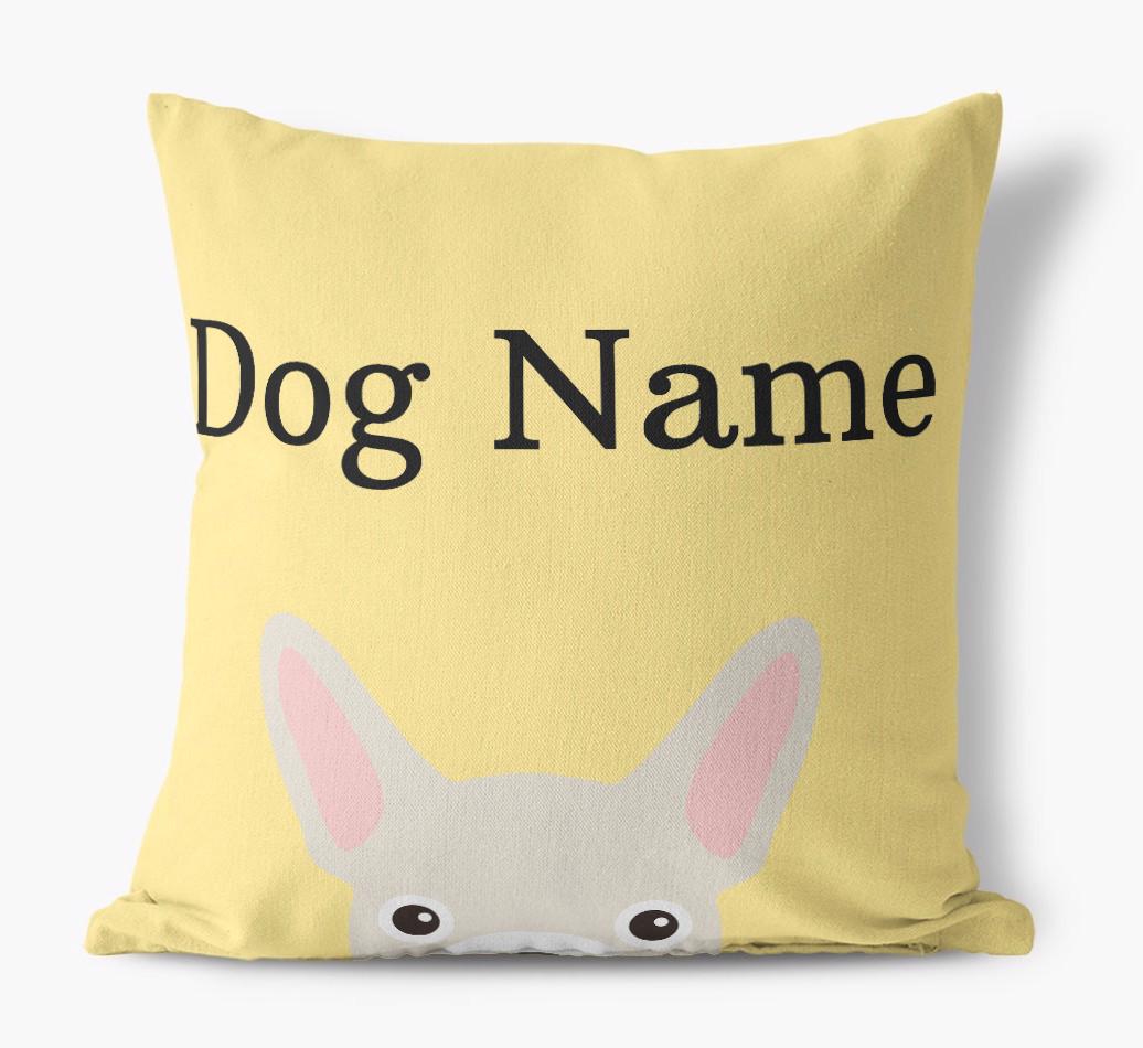 {dogsName}'s Icon & Name: Personalised {breedFullName} Canvas Cushion