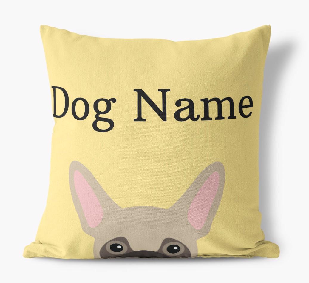 {dogsName}'s Icon & Name: Personalized {breedFullName} Canvas Pillow