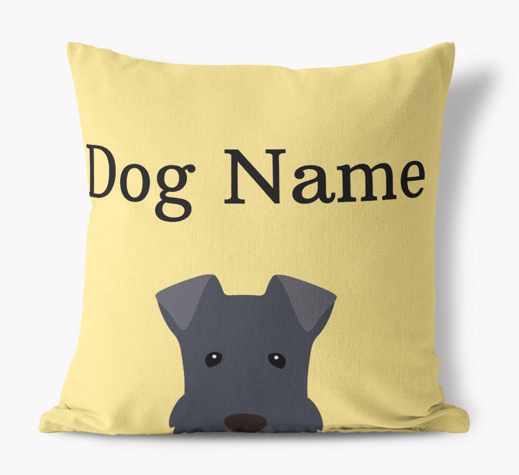 {dogsName}'s Icon & Name: Personalized {breedFullName} Canvas Pillow
