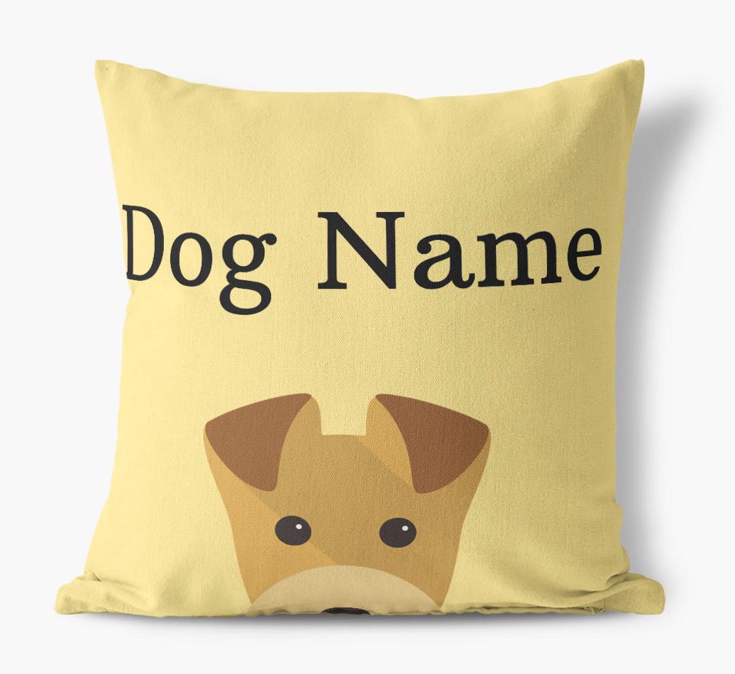 {dogsName}'s Icon & Name: Personalized {breedFullName} Canvas Pillow