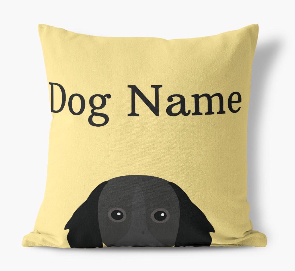 {dogsName}'s Icon & Name: Personalized {breedFullName} Canvas Pillow