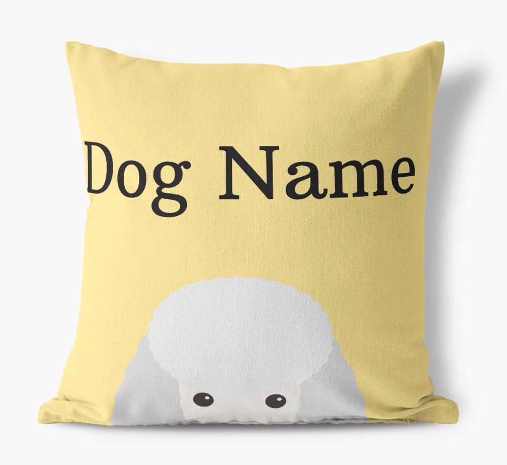 {dogsName}'s Icon & Name: Personalized {breedFullName} Canvas Pillow