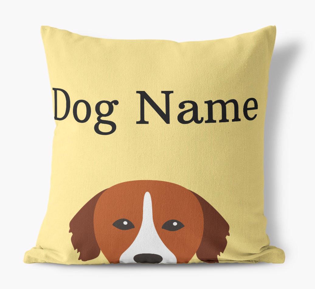 {dogsName}'s Icon & Name: Personalized {breedFullName} Canvas Pillow