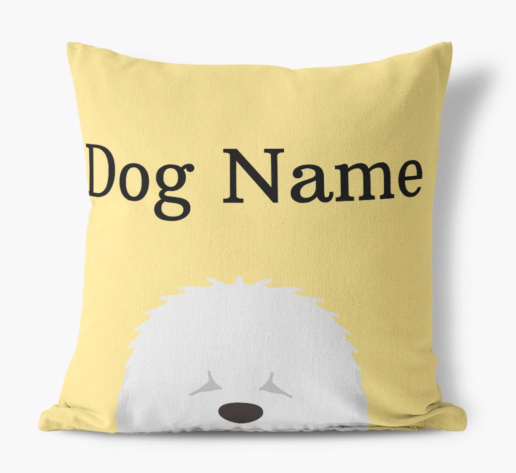 {dogsName}'s Icon & Name: Personalized {breedFullName} Canvas Pillow