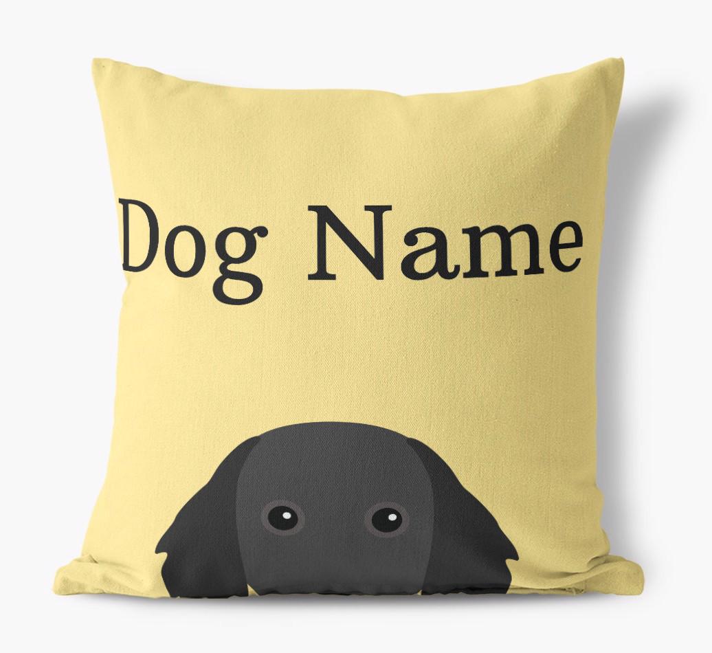 {dogsName}'s Icon & Name: Personalized {breedFullName} Canvas Pillow