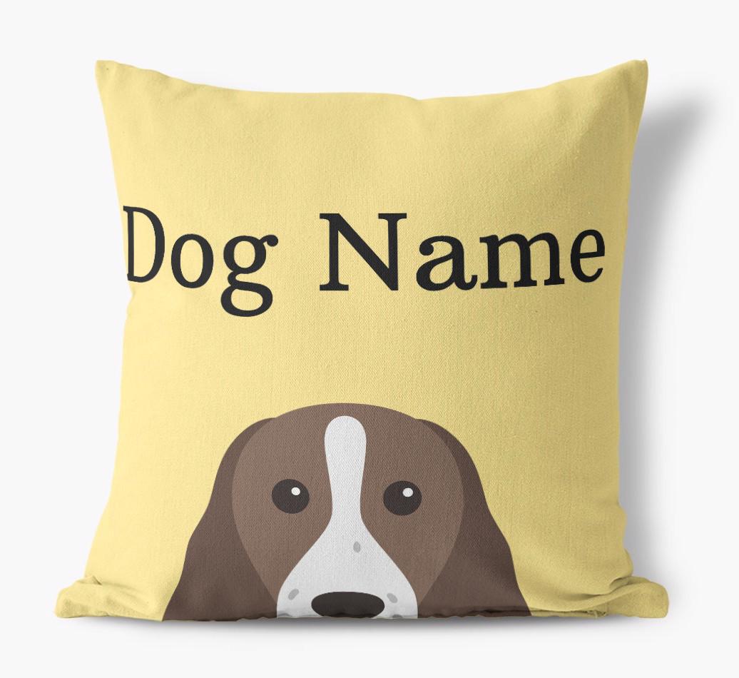 {dogsName}'s Icon & Name: Personalized {breedFullName} Canvas Pillow
