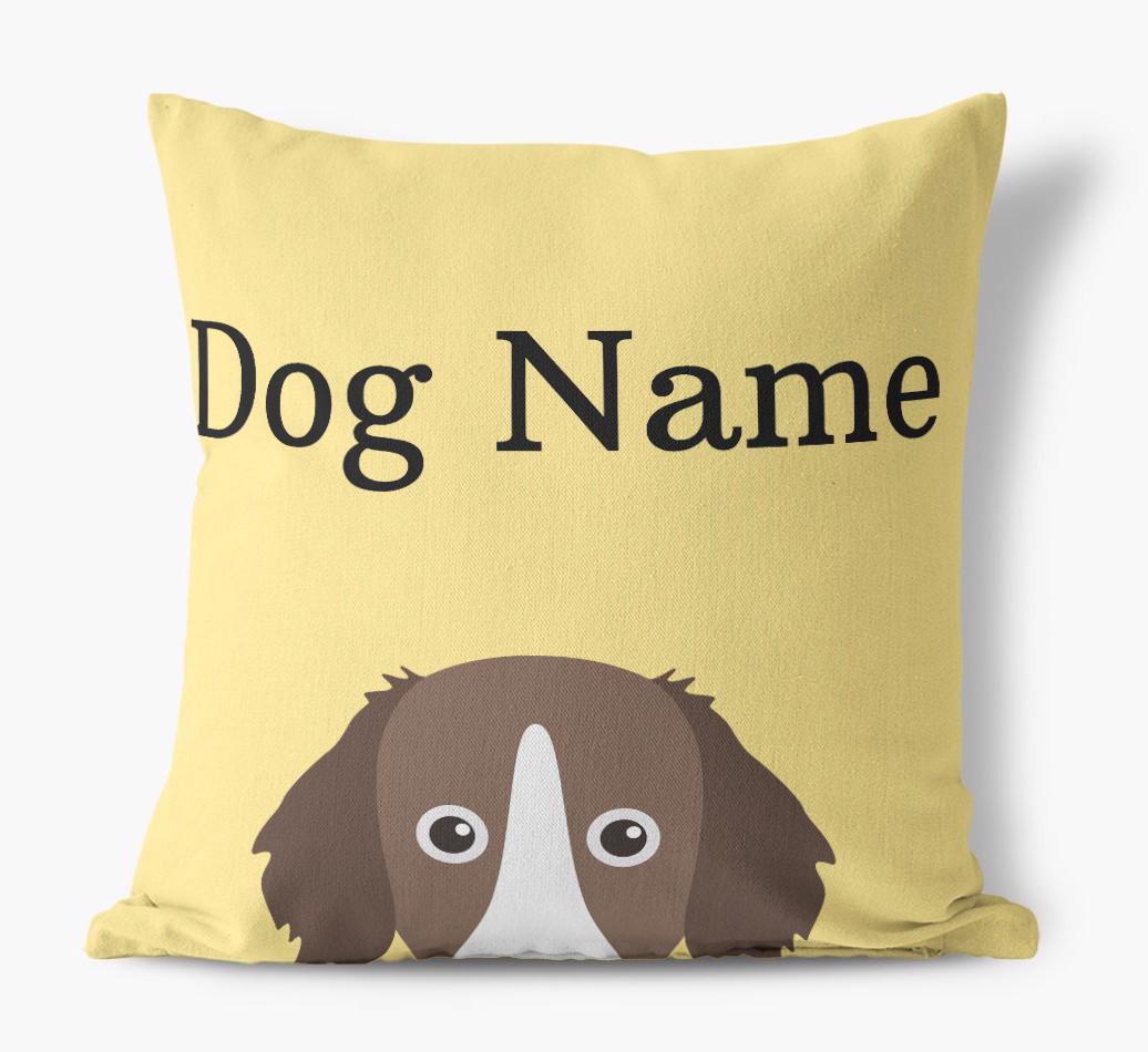 {dogsName}'s Icon & Name: Personalized {breedFullName} Canvas Pillow