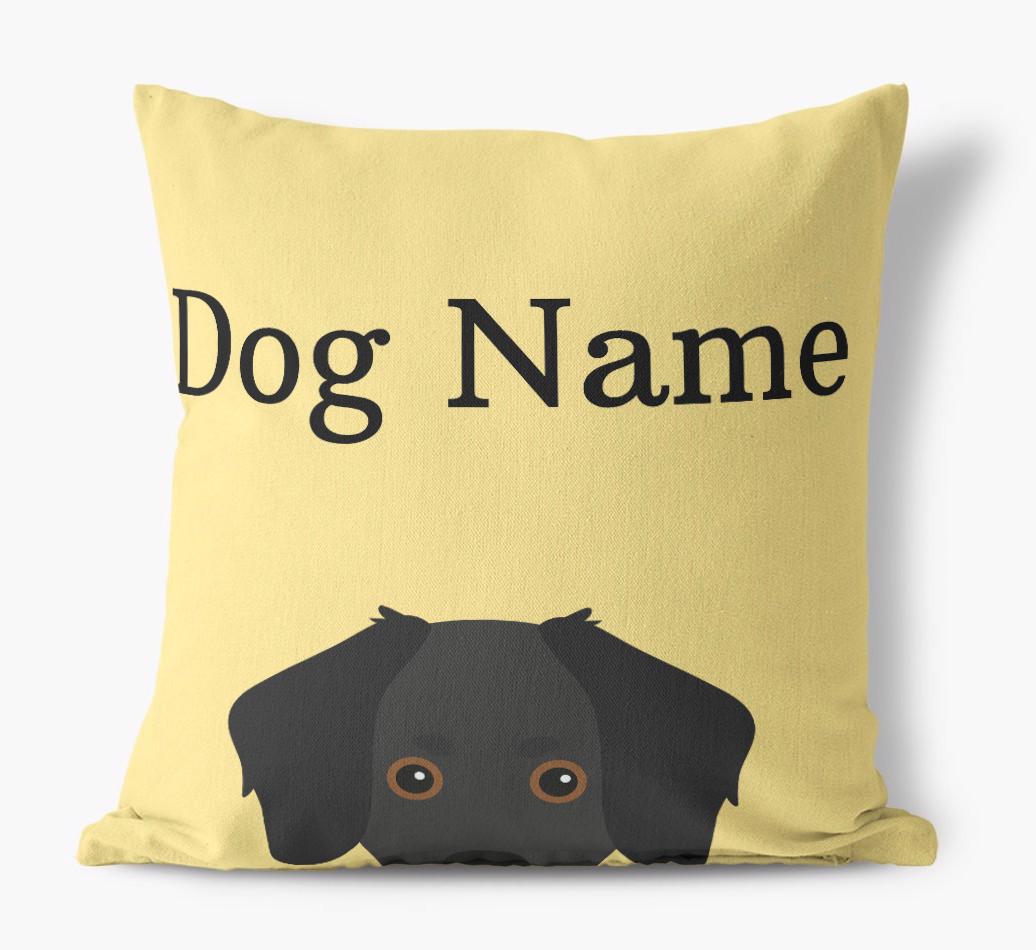 {dogsName}'s Icon & Name: Personalized {breedFullName} Canvas Pillow