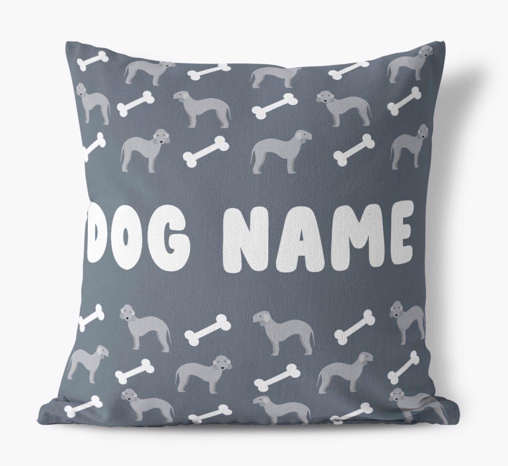 Bone Pattern: Personalized {breedFullName} Canvas Pillow
