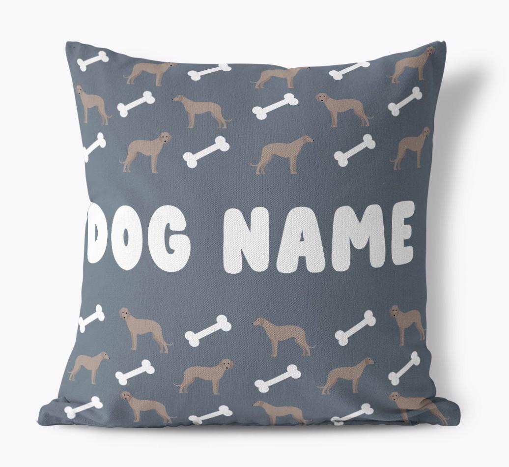 Bone Pattern: Personalized {breedFullName} Canvas Pillow
