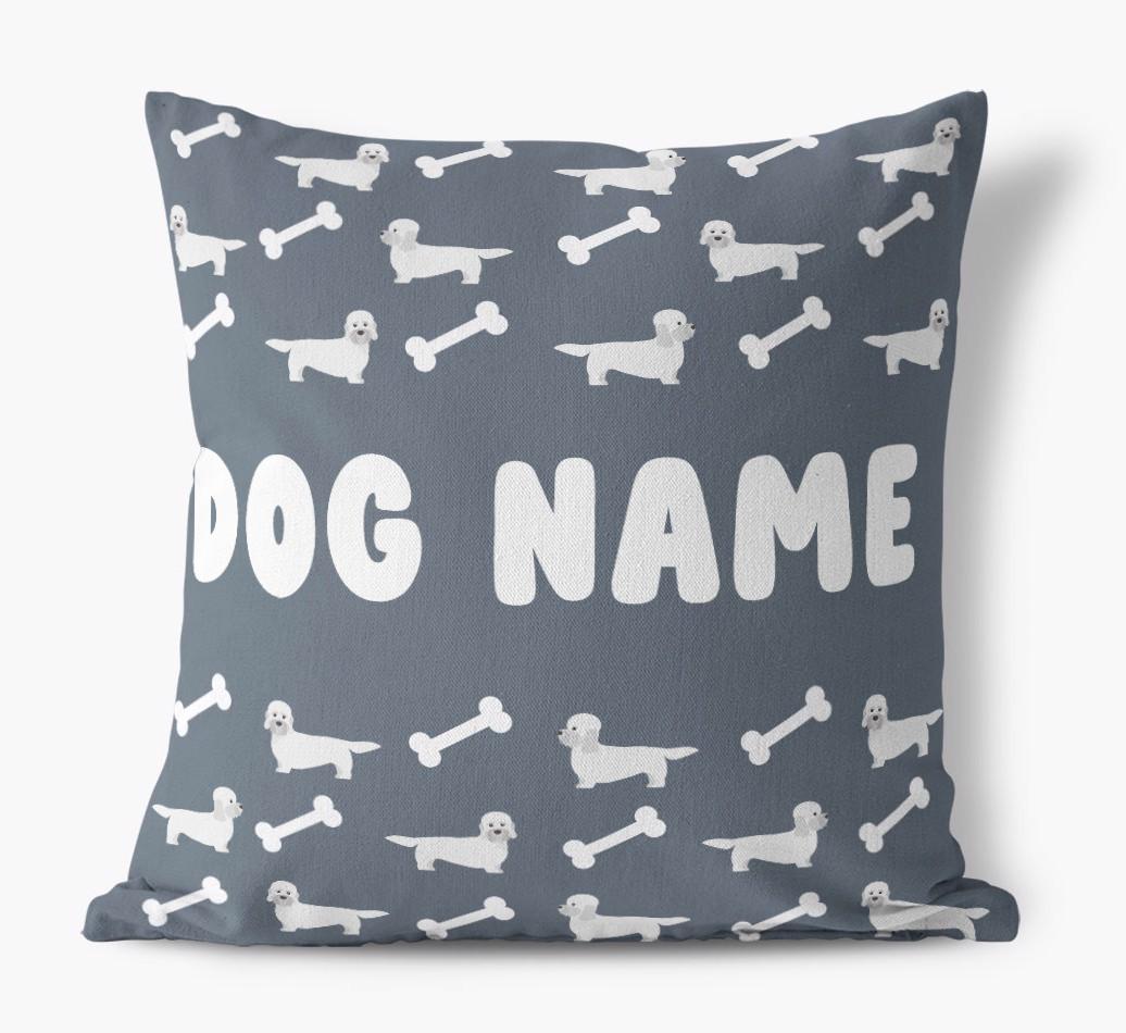 Bone Pattern: Personalized {breedFullName} Canvas Pillow