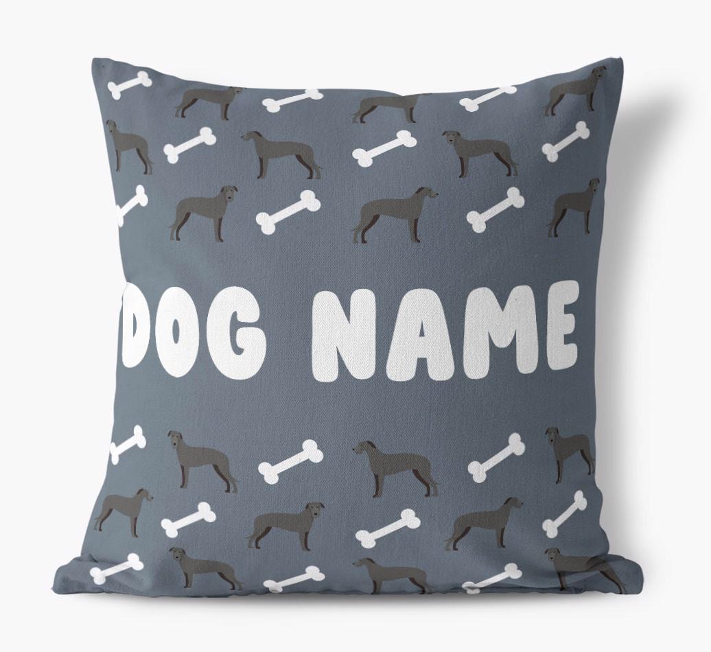 Bone Pattern: Personalized {breedFullName} Canvas Pillow