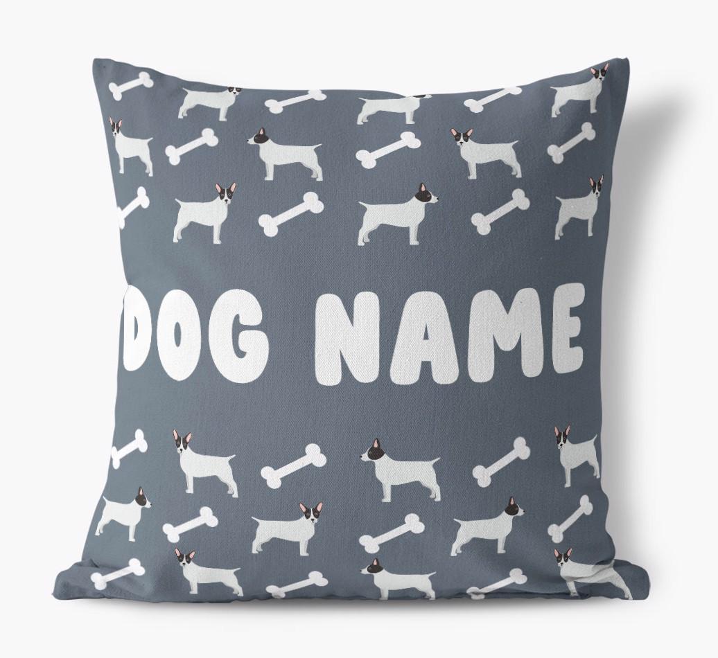 Bone Pattern: Personalized {breedFullName} Canvas Pillow