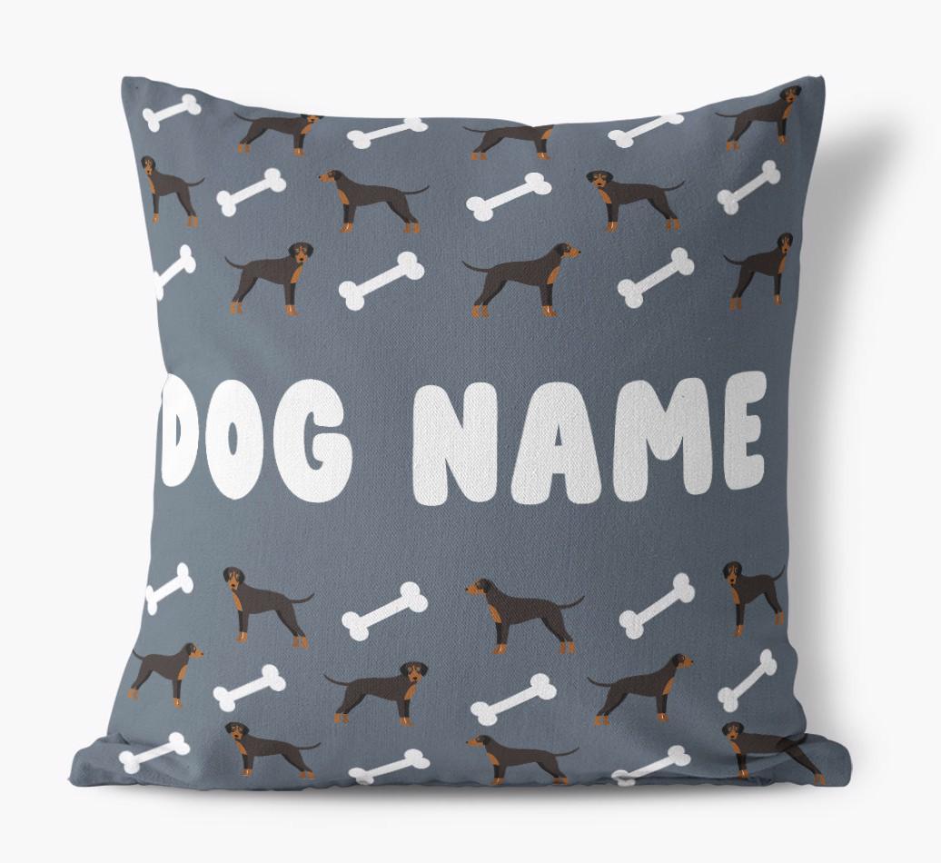Bone Pattern: Personalized {breedFullName} Canvas Pillow