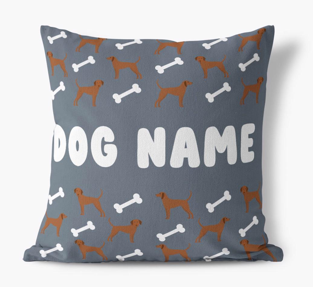 Bone Pattern: Personalised {breedFullName} Canvas Cushion 