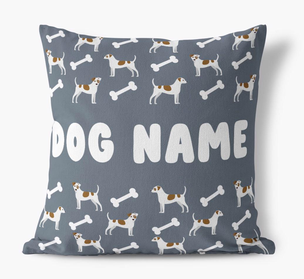 Bone Pattern: Personalised {breedFullName} Canvas Cushion 