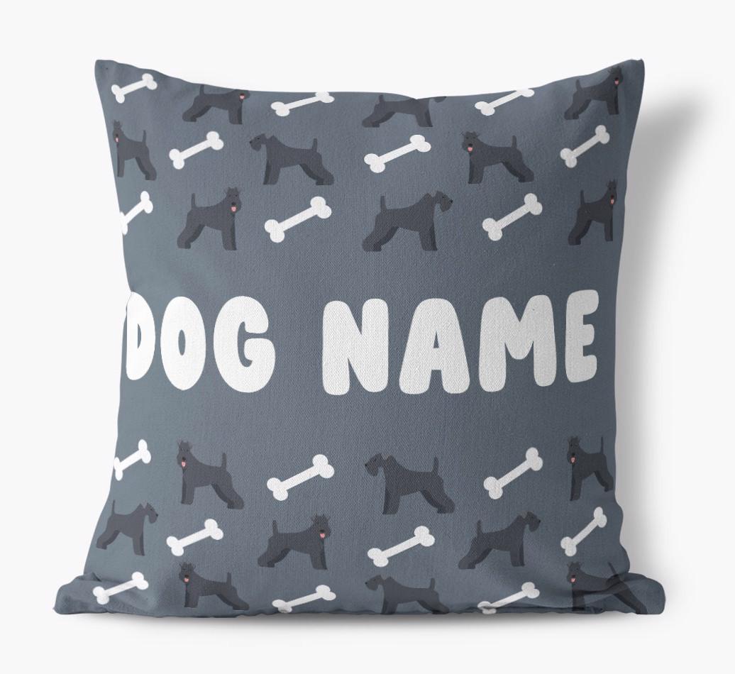 Bone Pattern: Personalized {breedFullName} Canvas Pillow