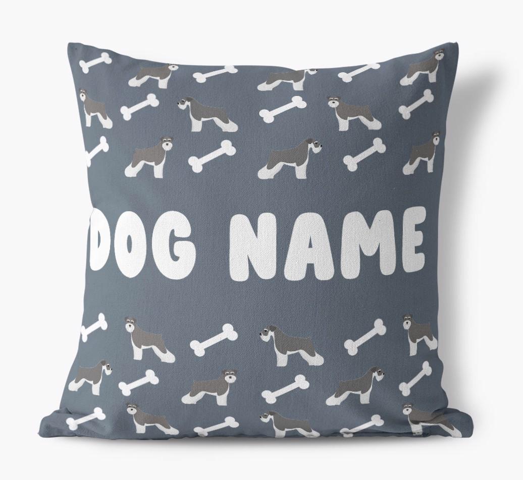 Bone Pattern: Personalized {breedFullName} Canvas Pillow