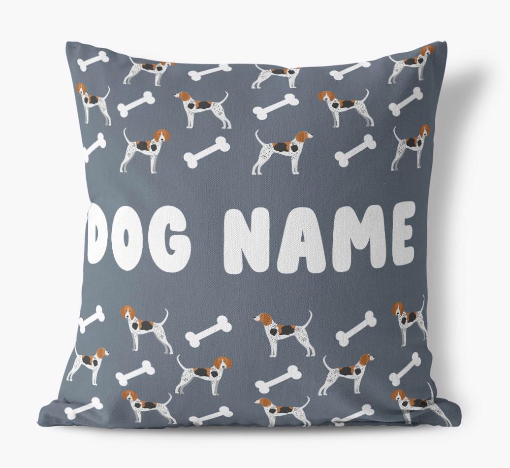 Bone Pattern: Personalized {breedFullName} Canvas Pillow