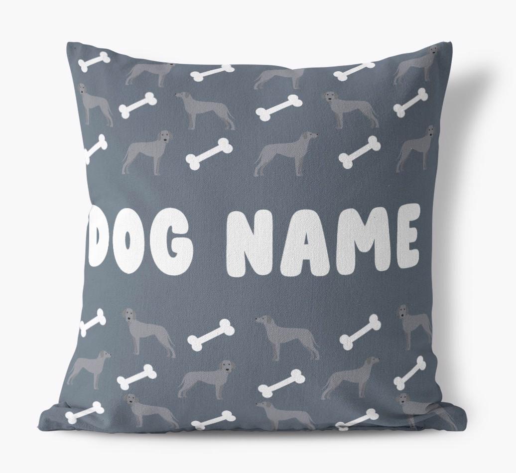 Bone Pattern: Personalized {breedFullName} Canvas Pillow
