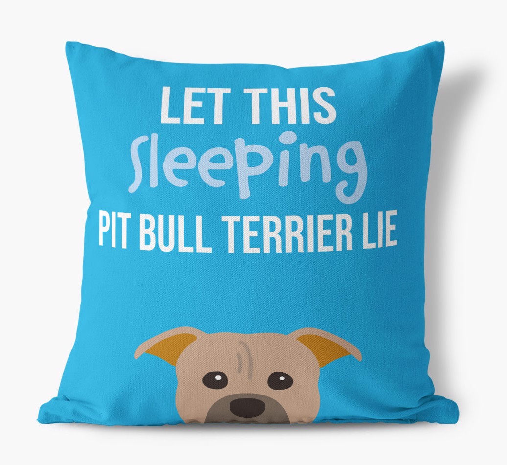 Let This Sleeping {breedShortName} Lie: Personalized Canvas Pillow