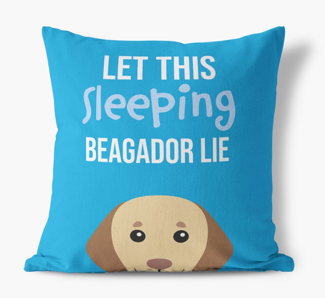 Let This Sleeping {breedShortName} Lie: Personalized Canvas Pillow