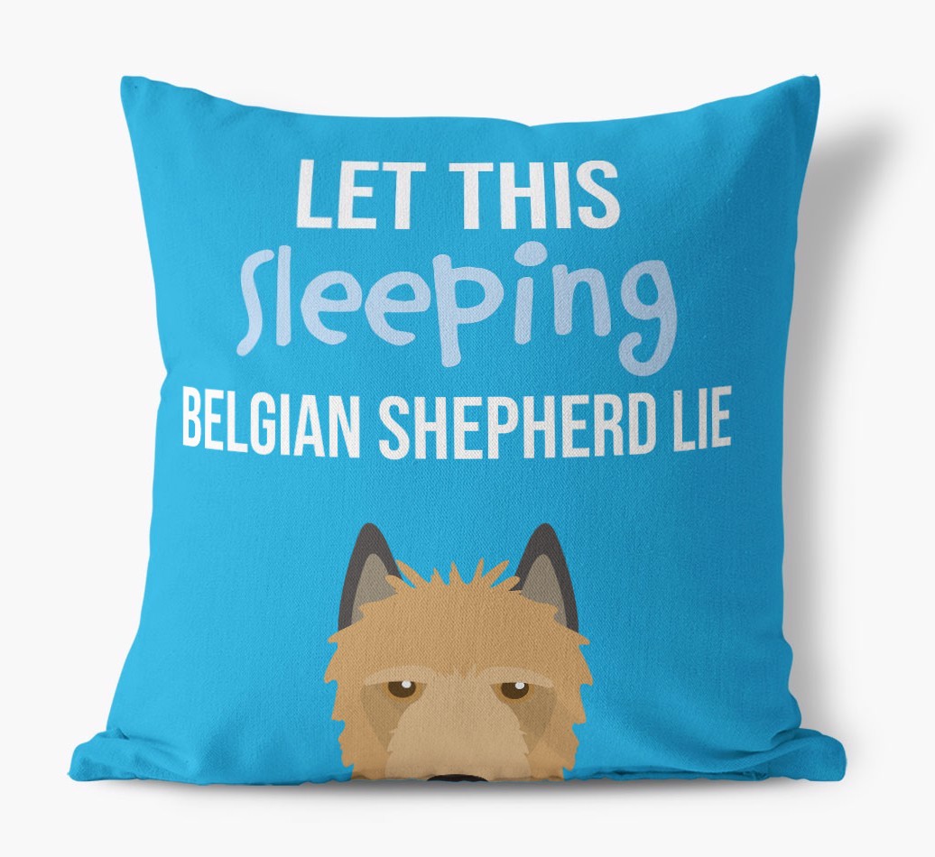 Let This Sleeping {breedShortName} Lie: Personalised Canvas Cushion