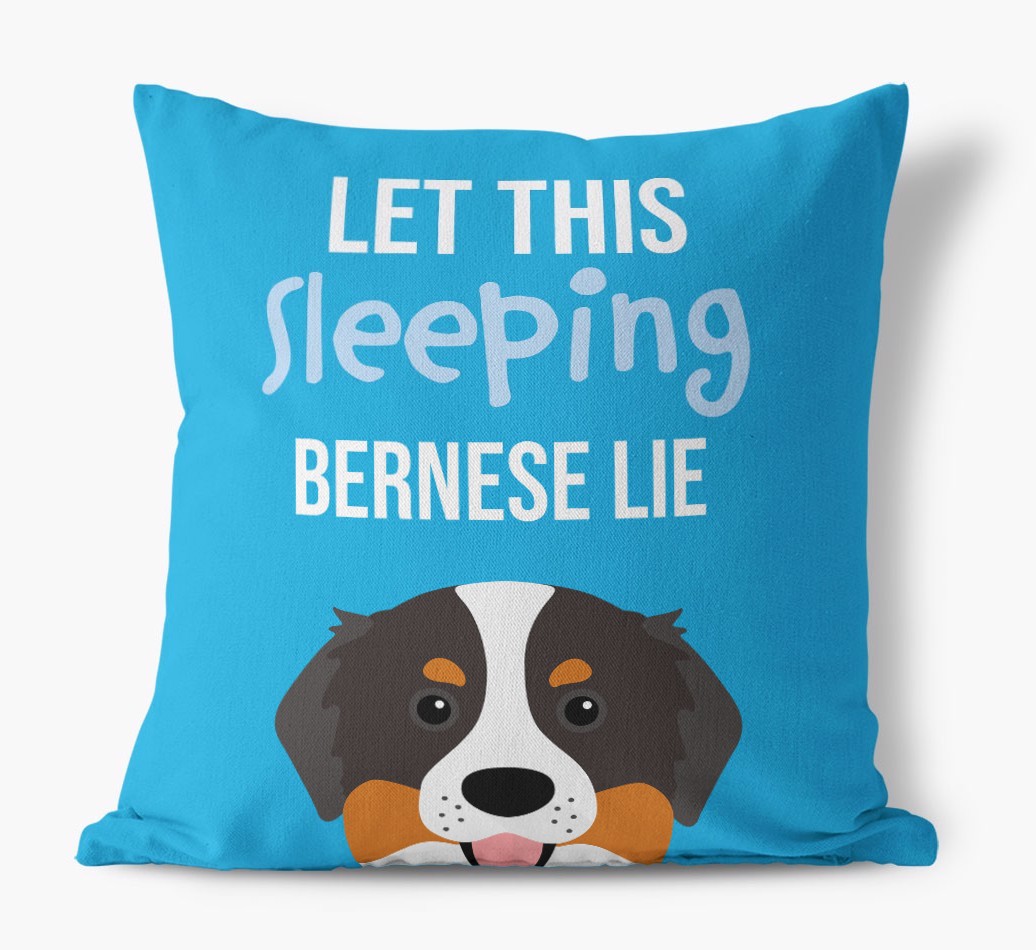 Let This Sleeping {breedShortName} Lie: Personalised Canvas Cushion