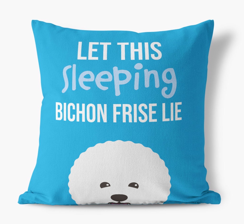 Let This Sleeping {breedShortName} Lie: Personalised Canvas Cushion