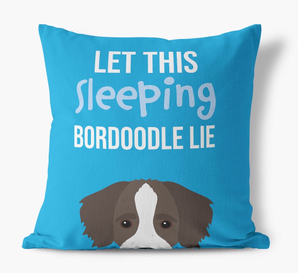 Let This Sleeping {breedShortName} Lie: Personalised Canvas Cushion