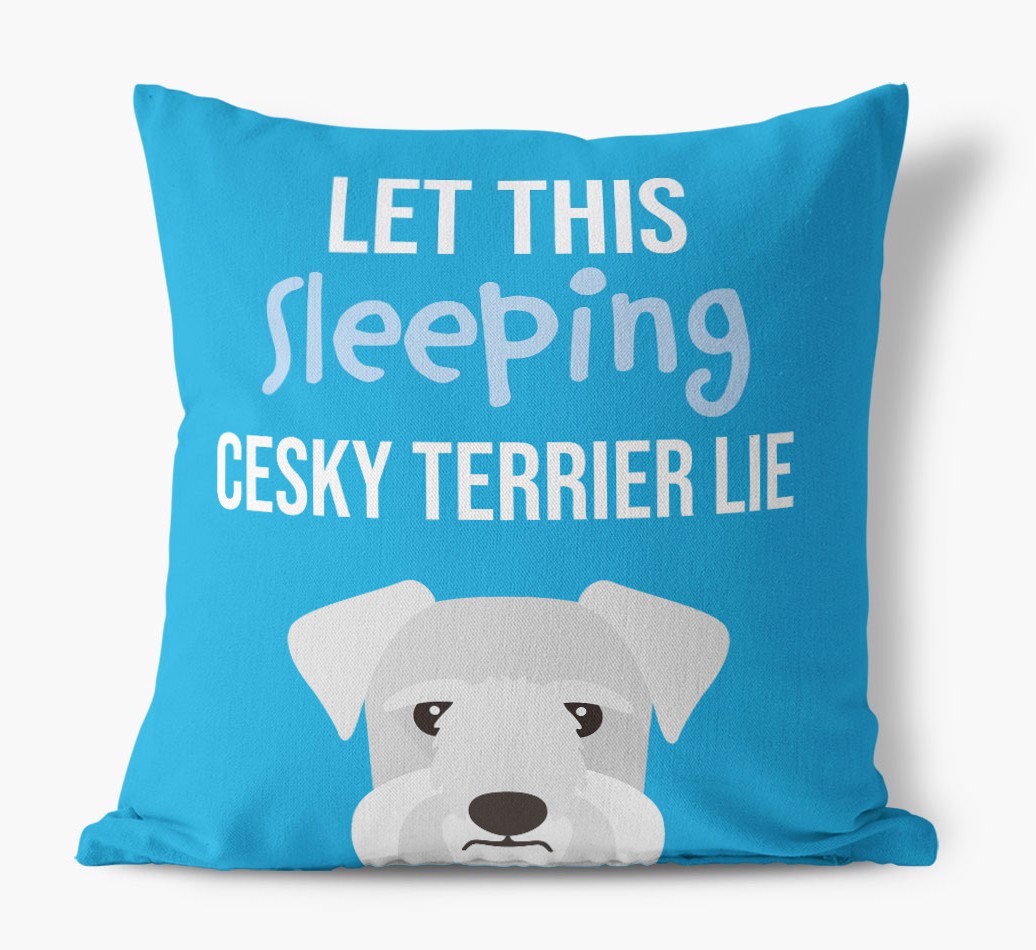 Let This Sleeping {breedShortName} Lie: Personalised Canvas Cushion