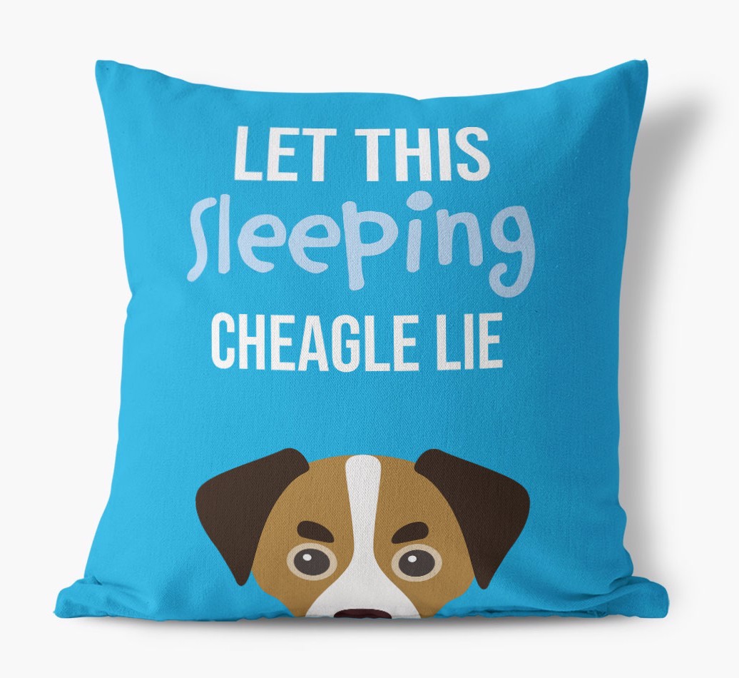 Let This Sleeping {breedShortName} Lie: Personalised Canvas Cushion