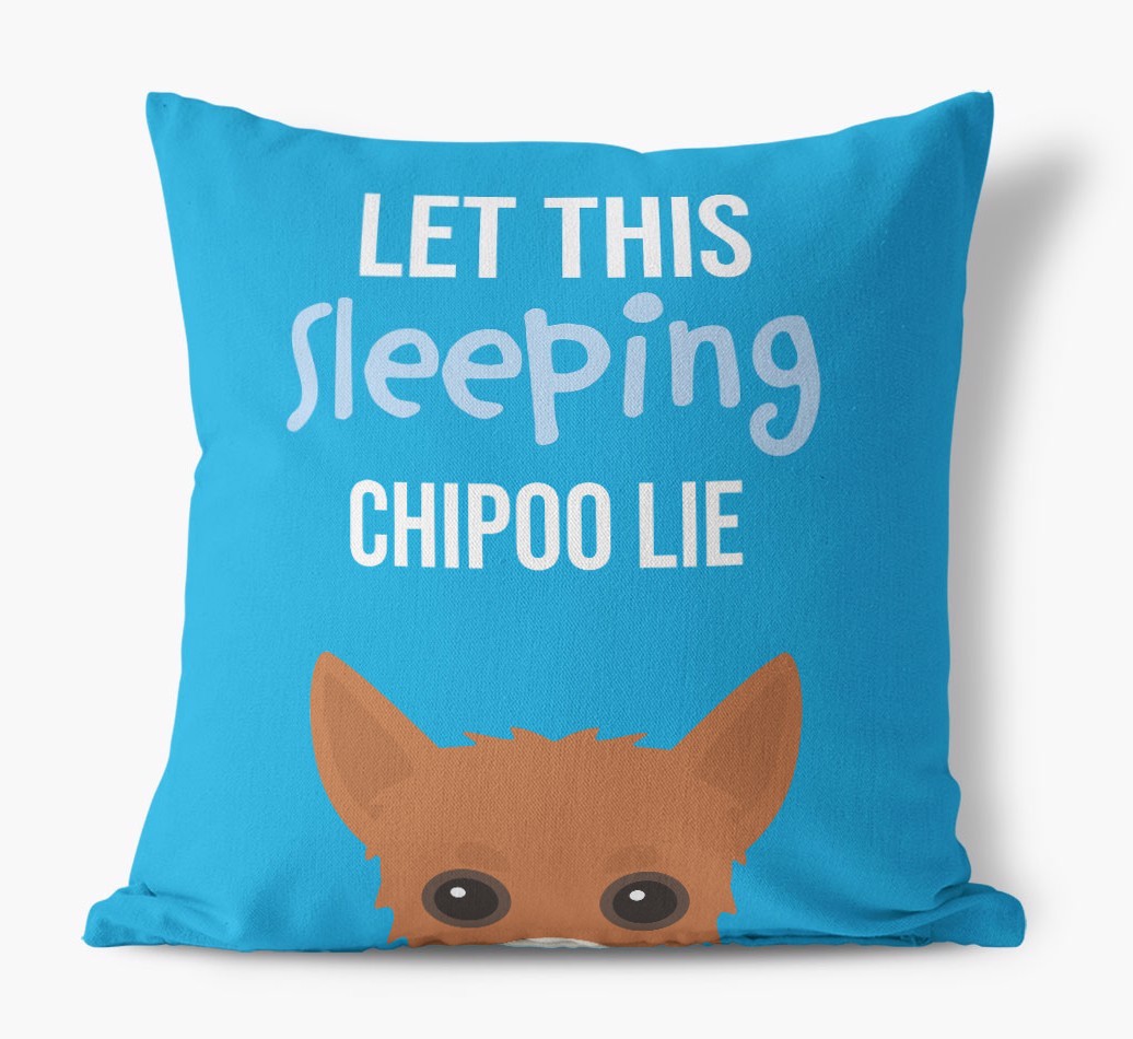 Let This Sleeping {breedShortName} Lie: Personalised Canvas Cushion