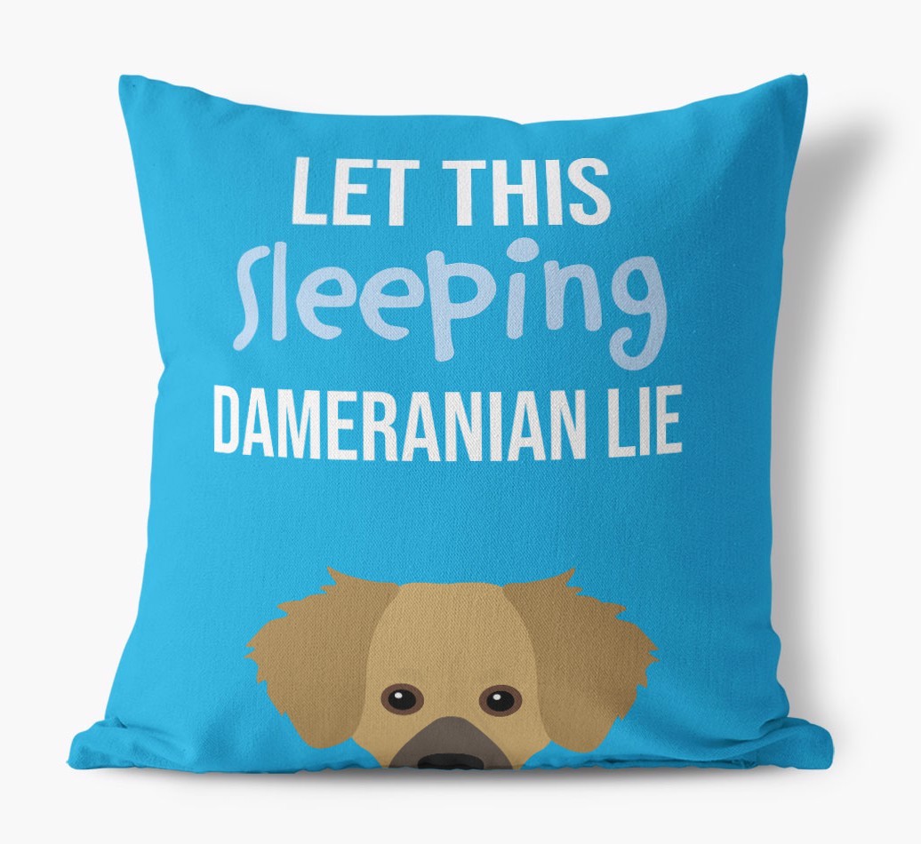 Let This Sleeping {breedShortName} Lie: Personalised Canvas Cushion
