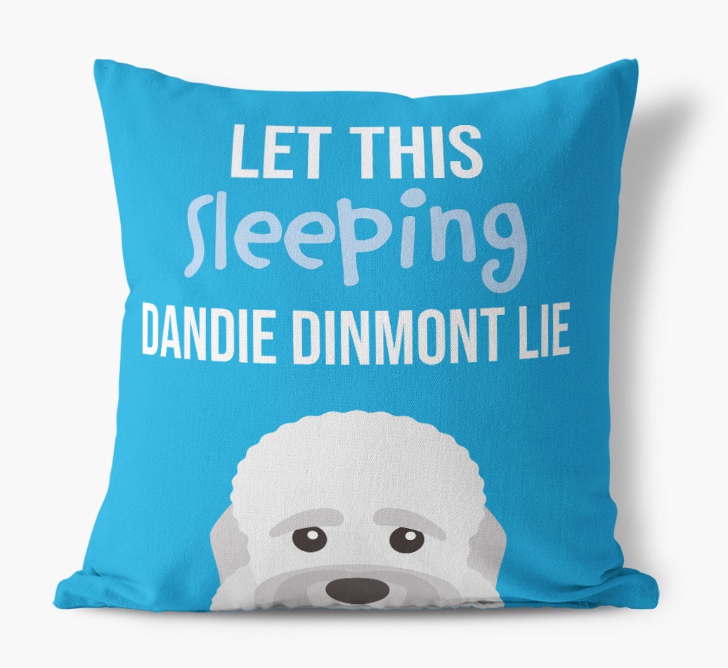 Let This Sleeping {breedShortName} Lie: Personalised Canvas Cushion