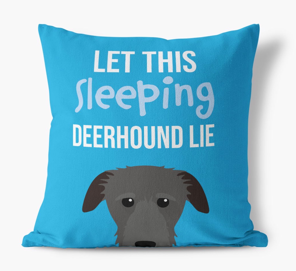 Let This Sleeping {breedShortName} Lie: Personalised Canvas Cushion