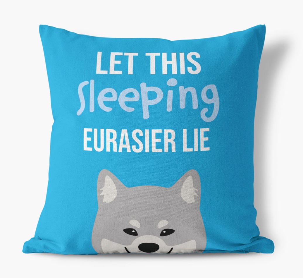 Let This Sleeping {breedShortName} Lie: Personalised Canvas Cushion