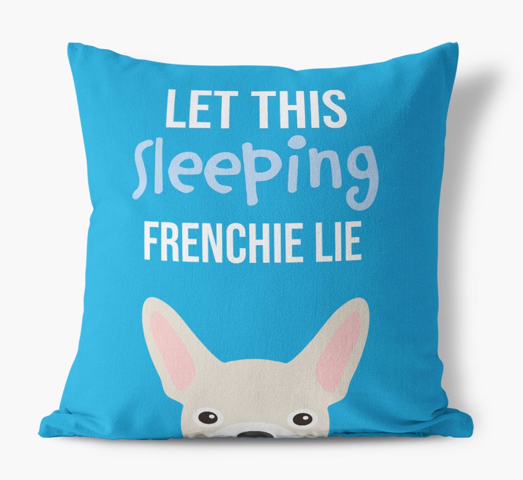 Let This Sleeping {breedShortName} Lie: Personalized Canvas Pillow
