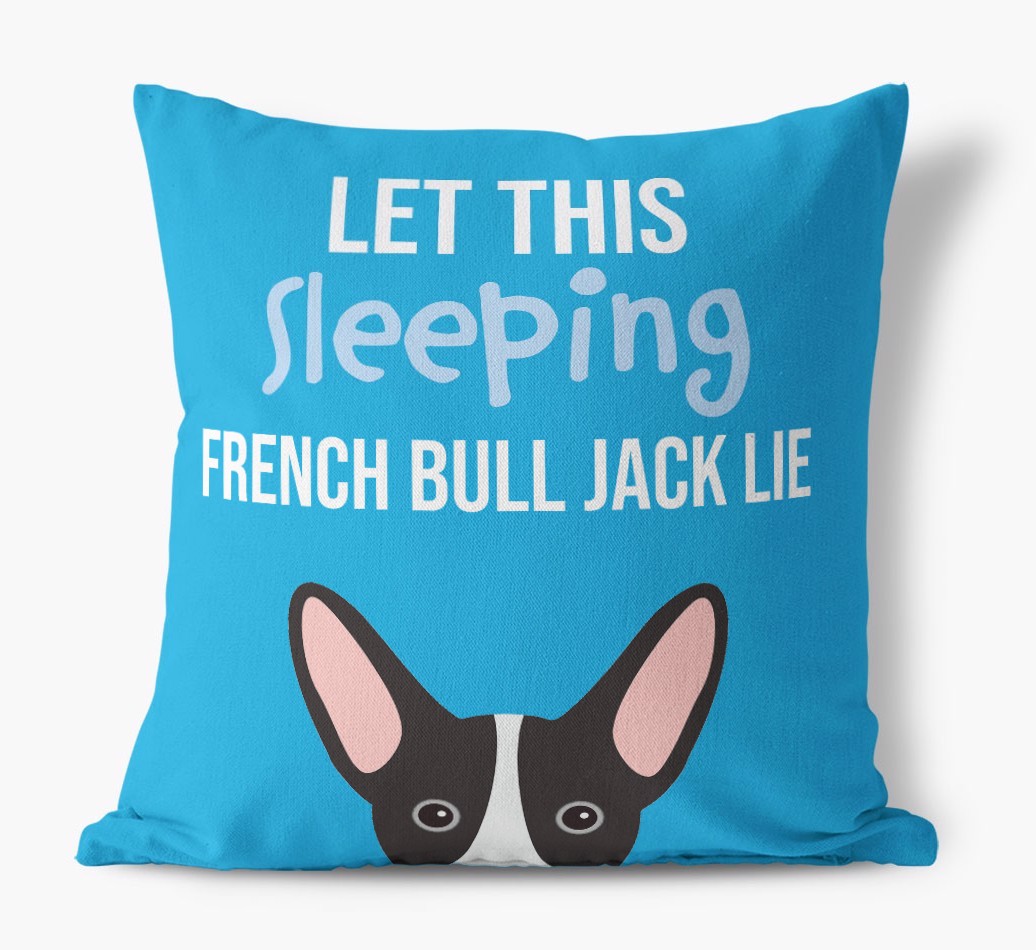 Let This Sleeping {breedShortName} Lie: Personalised Canvas Cushion