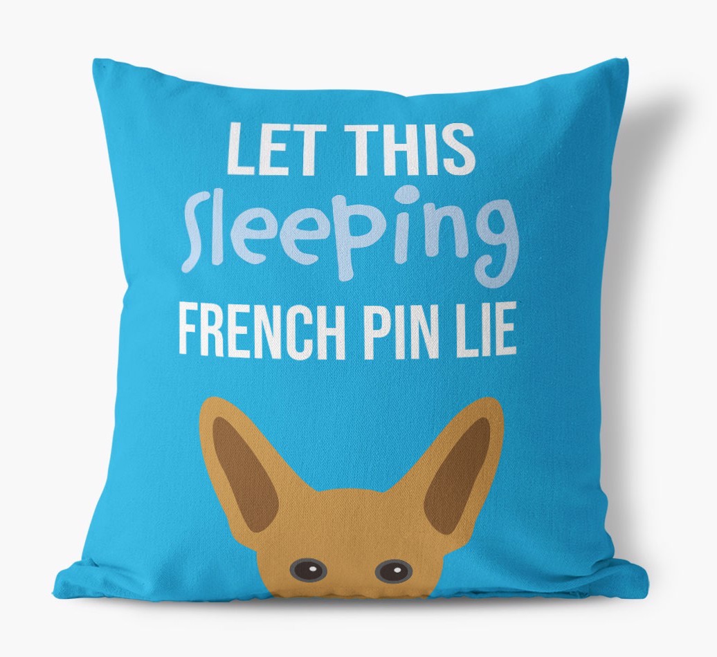 Let This Sleeping {breedShortName} Lie: Personalised Canvas Cushion