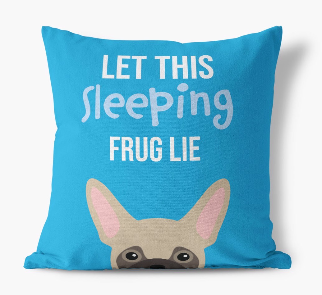 Let This Sleeping {breedShortName} Lie: Personalised Canvas Cushion