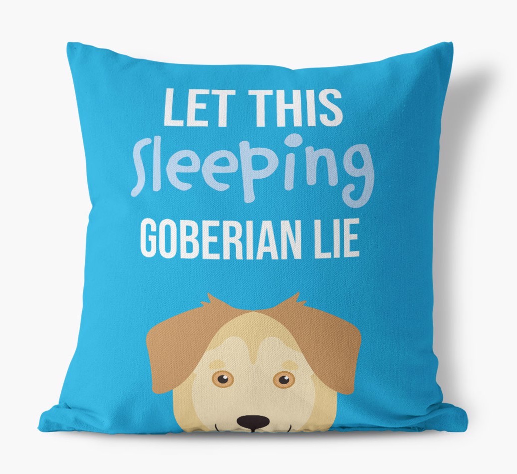 Let This Sleeping {breedShortName} Lie: Personalised Canvas Cushion