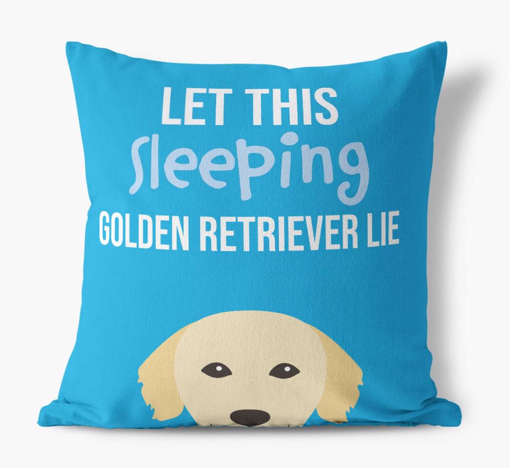 Let This Sleeping {breedShortName} Lie: Personalized Canvas Pillow