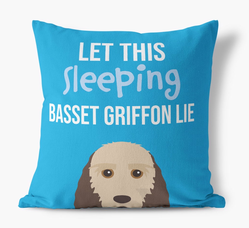 Let This Sleeping {breedShortName} Lie: Personalised Canvas Cushion