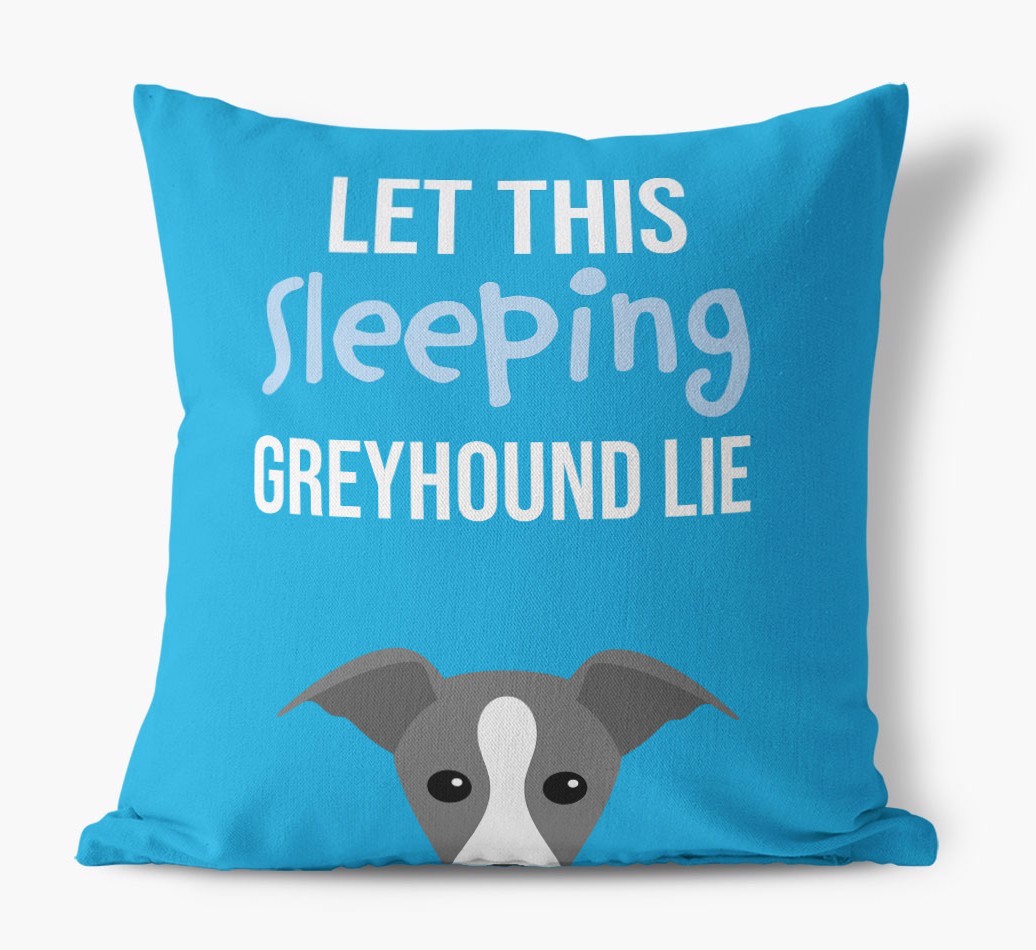 Let This Sleeping {breedShortName} Lie: Personalised Canvas Cushion