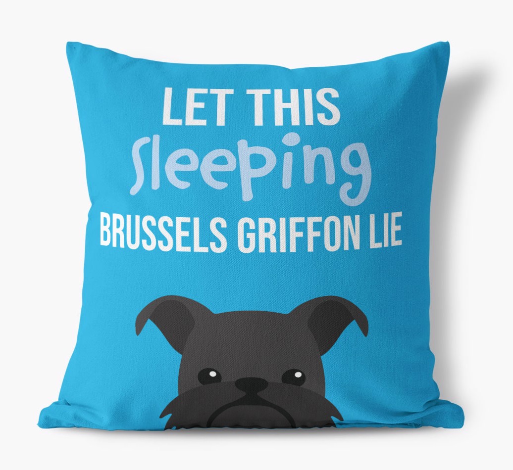 Let This Sleeping {breedShortName} Lie: Personalised Canvas Cushion