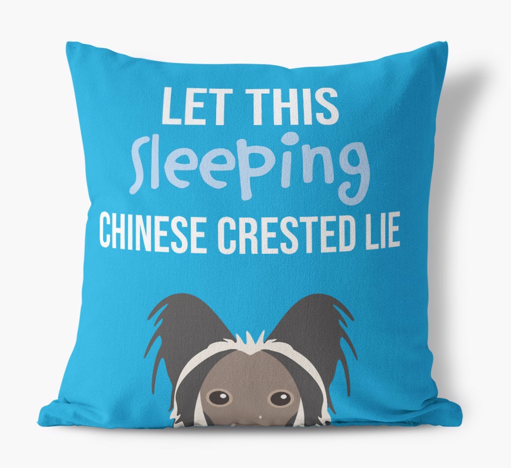 Let This Sleeping {breedShortName} Lie: Personalised Canvas Cushion
