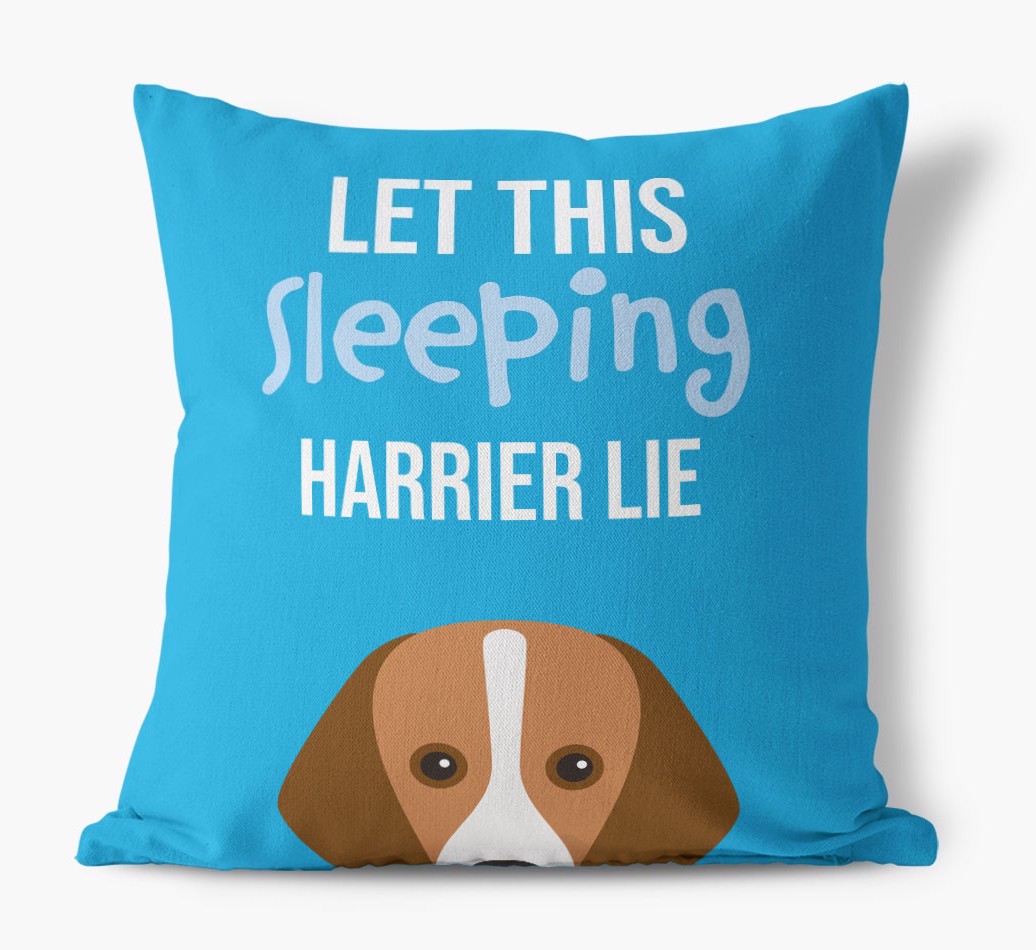 Let This Sleeping {breedShortName} Lie: Personalised Canvas Cushion